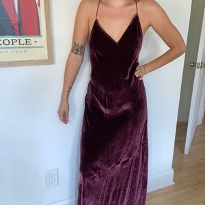 Cami NYC Velvet Purple Gown, size small